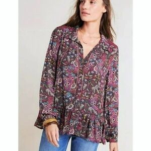 MAEVE ANTHROPOLOGIE Janie Peasant Blouse